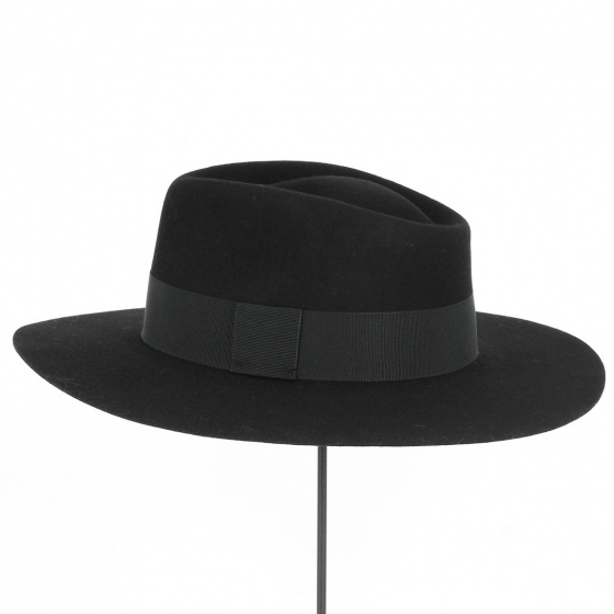 Fedora Grand Bord Hat "The Mirage" Black - Traclet