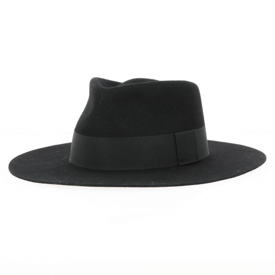 Chapeau Fedora Grand Bord "The Mirage" Noir - Traclet Chapeau Fedora Grand Bord "The Mirage" Noir - Traclet
