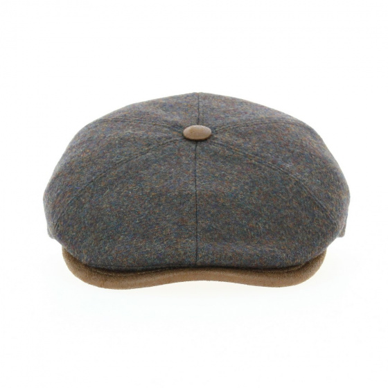 Casquette Plate Oxford Laine Marron - Traclet