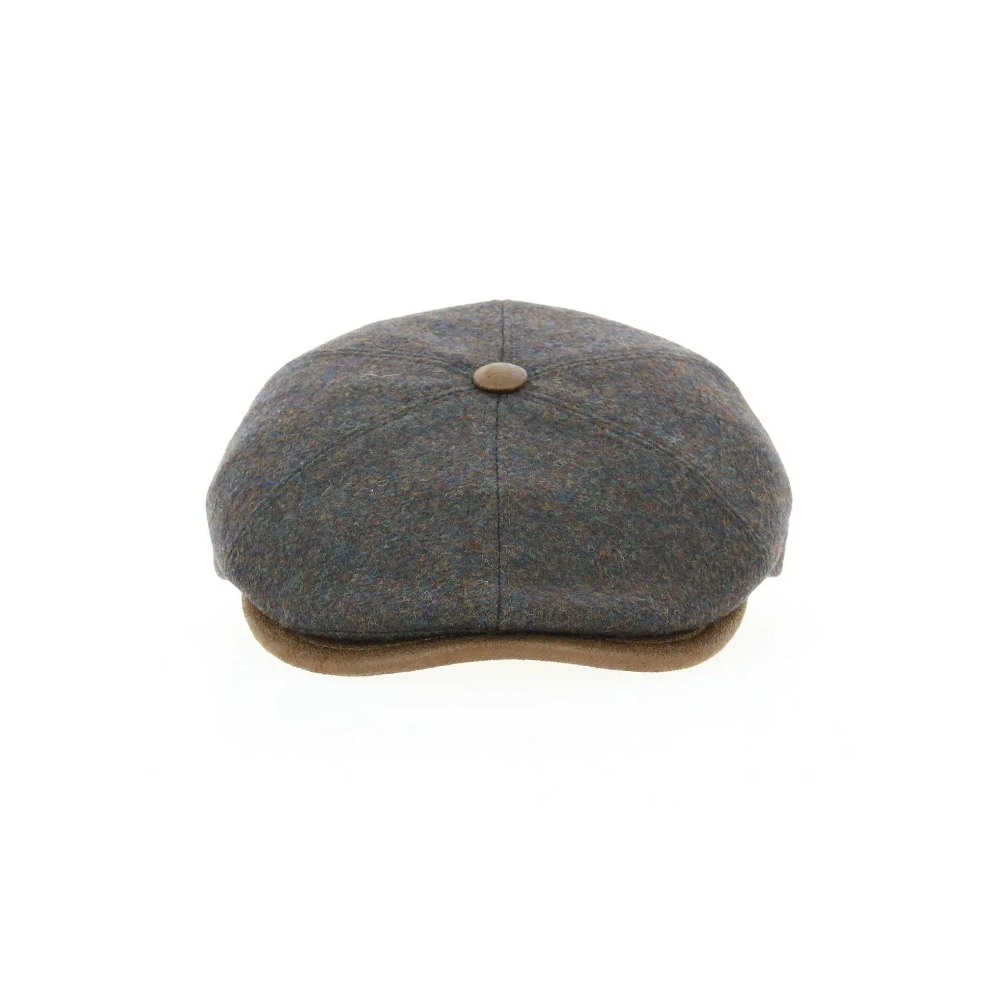 Casquette Plate Oxford Laine Marron - Traclet