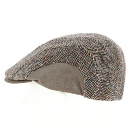Rainbow Wool & Leather Flat Cap - Traclet