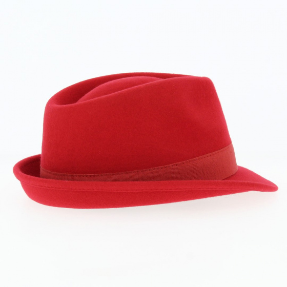 Chapeau Trilby Romans Feutre Laine Rouge - Traclet Chapeau Trilby Romans Feutre Laine Rouge - Traclet