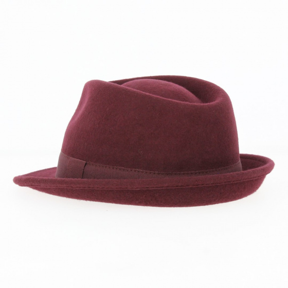 Trilby Romans Hat Felt Wool Bordeaux - Traclet