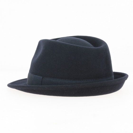 Trilby Romans Hat Wool Felt Navy - Traclet
