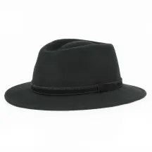 Traveller Hat Dijon Wool Felt Black - Traclet