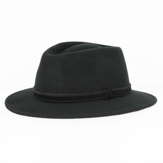 Chapeau Traveller Feutre Laine Dijon Noir - Traclet