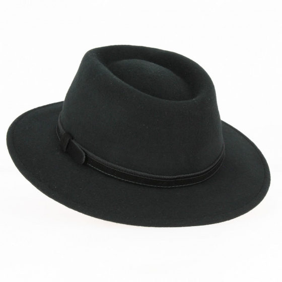 Traveller Hat Dijon Wool Felt Black - Traclet