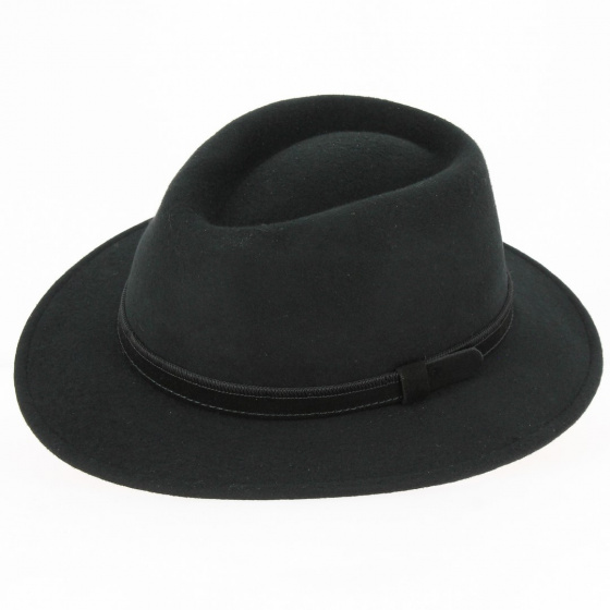 Chapeau Traveller Feutre Laine Dijon Noir - Traclet
