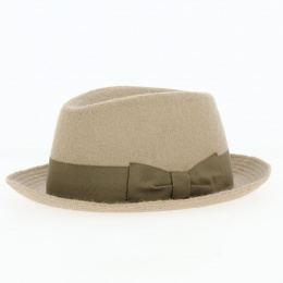 Chapeau Trilby / Porkpie Laine Taupe - Traclet