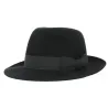Chapeau Fedora "Open Crow" Feutre Laine Noir - Traclet