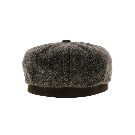 Navy Wool 8-Panel Cap - Traclet