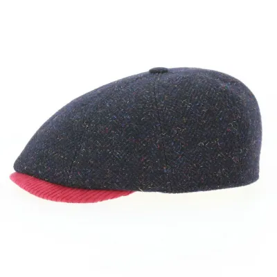 Casquette 8 côtes Laine Marine - Traclet