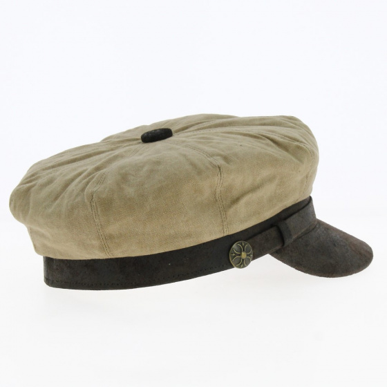Casquette Gavroche Marlon Coton Taupe - Aussie Apparel Casquette Gavroche Marlon Coton Taupe - Aussie Apparel