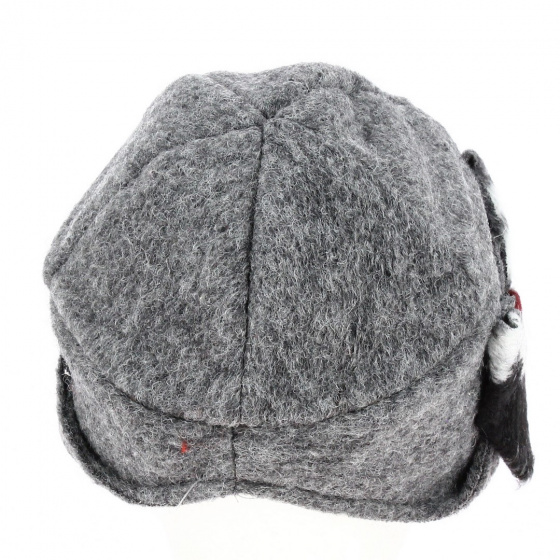Bonnet toque Laine Gris avec nœud - Traclet Bonnet toque Laine Gris avec nœud - Traclet