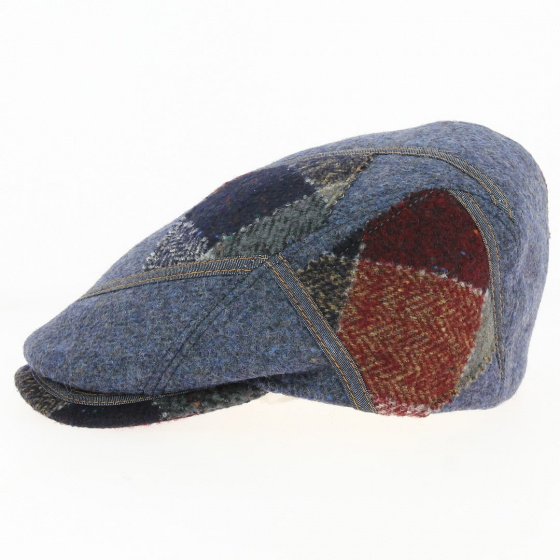 Daffy Wool Spider Blue Flat Cap - Traclet