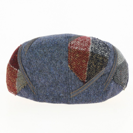 Daffy Wool Spider Blue Flat Cap - Traclet