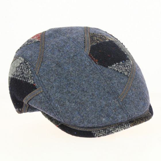 Daffy Wool Spider Blue Flat Cap - Traclet