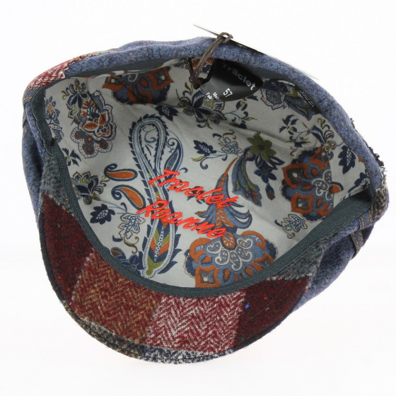Daffy Wool Spider Blue Flat Cap - Traclet