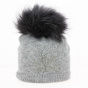 Lara Lurex Grey Beanie - Kristo