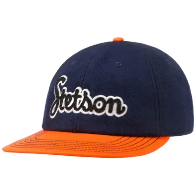 Retro Script Navy Snapback Cap - Stetson