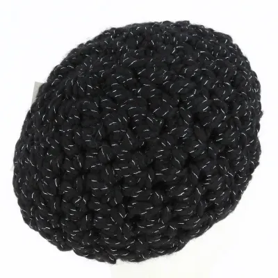 Béret Tricoté Fil Argenté noir - Traclet
