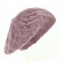 Purple Angora knitted beret - Traclet