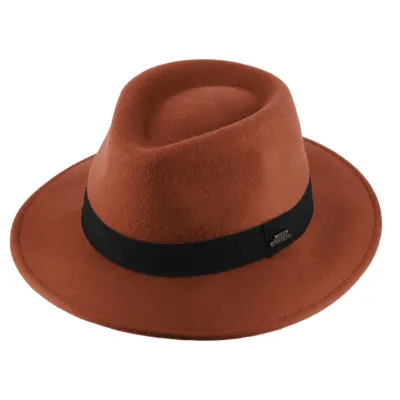 Fedora Verona Hat Felt Wool Rust - Traclet