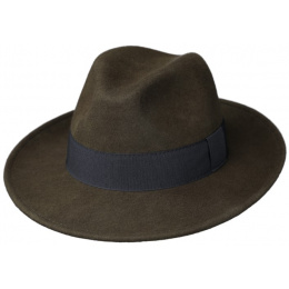 Fedora Barto Hat Olive Wool Felt - Traclet