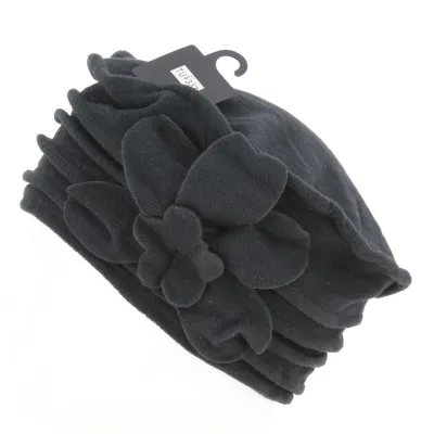 Toque Vailly Polaire Fleur black - Traclet