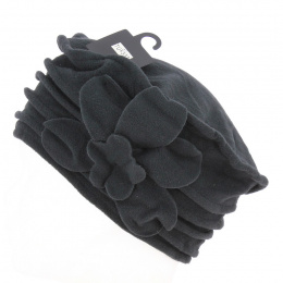 Toque Vailly Polaire Fleur black - Traclet
