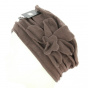 Toque Vailly Polaire Fleur marron - Traclet