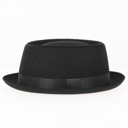 Chapeau Porkpie Noir en Laine - Traclet