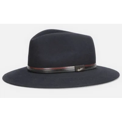 Chapeau Indiana Noir Feutre Poil- Borsalino
