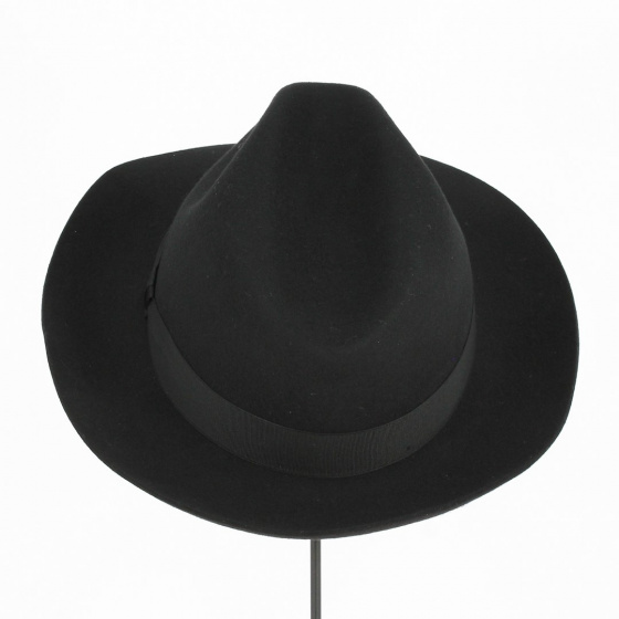 Fedora Pistoia Black Wool Felt Hat - Traclet