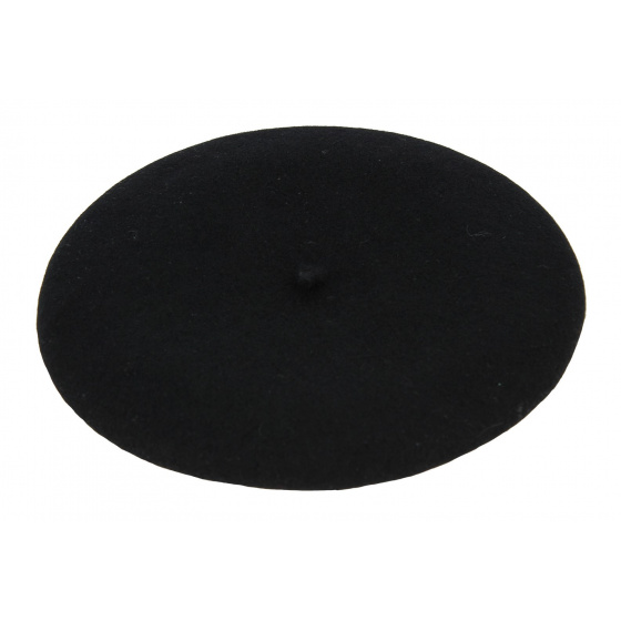 Small Pure Wool Waterproof Black Basque Beret - Élosegui