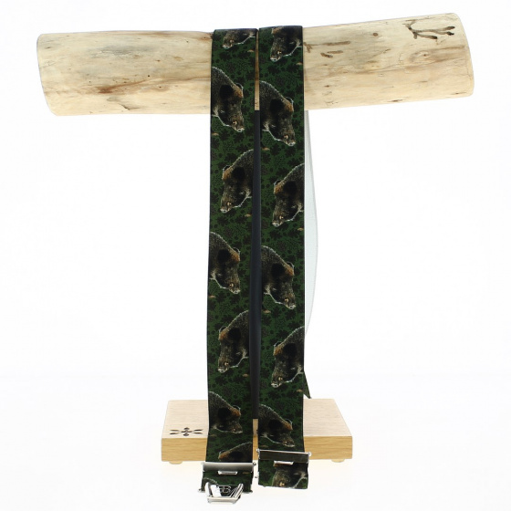 Hunter Suspenders with Wild Boar Motif - Traclet