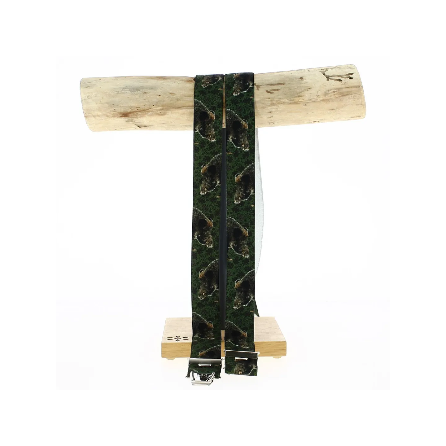 Hunter Suspenders with Wild Boar Motif - Traclet