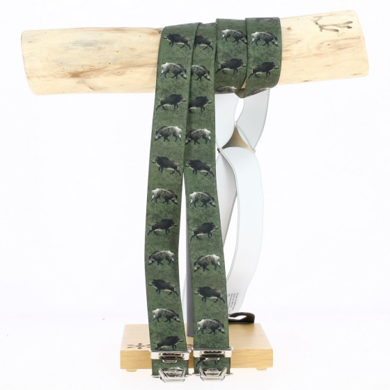 Hunter Suspenders Boar motif - Traclet