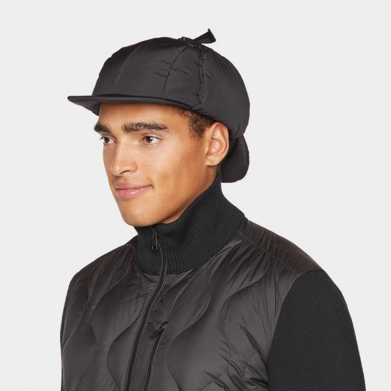 Casquette Arctic Duvet 5 panel Cache-Oreilles Noir - Tilley