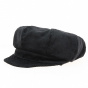 Black corduroy gavroche cap - Traclet