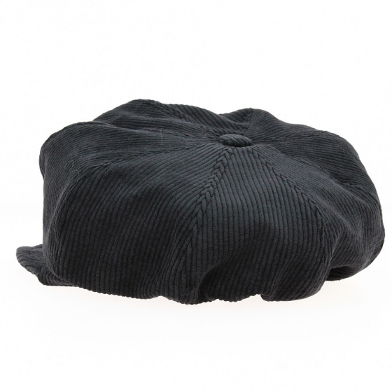 Black corduroy gavroche cap - Traclet