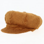 Rust-colored corduroy gavroche cap - Traclet