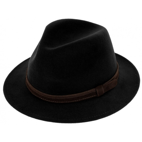 Traveller Ambierle Black Felt Hat - Traclet Traveller Ambierle Black Felt Hat - Traclet