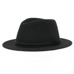 Fedora Ambierle Felt Wool Hat Black- Traclet