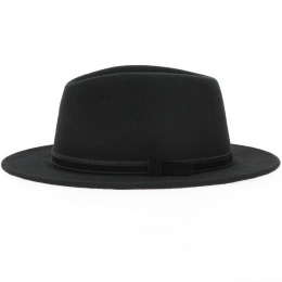 Chapeau Fedora Ambierle Feutre Laine Noir- Traclet