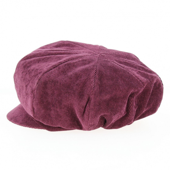 Casquette Gavroche Elorine Velours Prune - Traclet Casquette Gavroche Elorine Velours Prune - Traclet