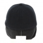 Black Divonne Baseball Cap with Ear Flaps - Crambes