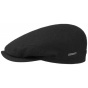 Oakland Wool Flat Cap Black -Stetson