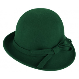 Lidia Cloche Hat Wool Felt Traclet