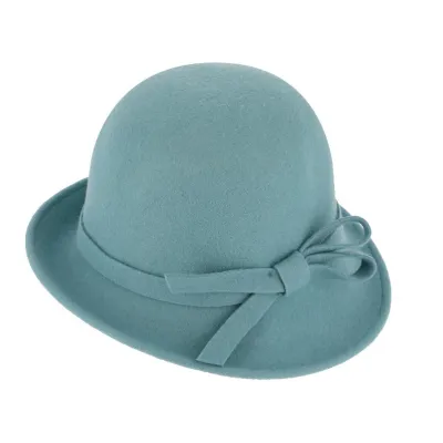 Chapeau Cloche Lidia Feutre Laine- Traclet BLEU CIEL